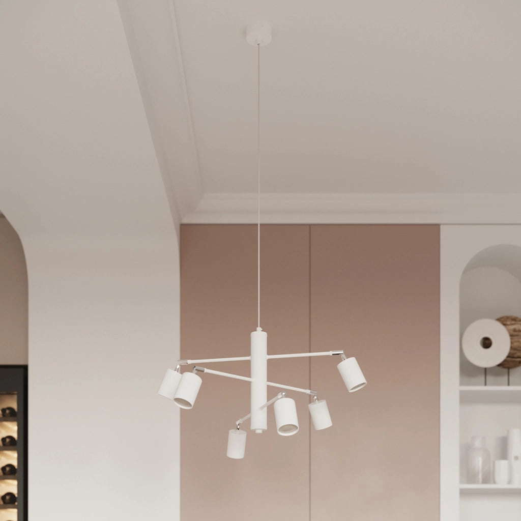 Lampada moderna in acciaio bianco GU10 a 4 luci LEMMI Bittersweet Shimmer
