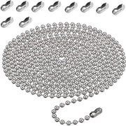 Kit di accessori per tenda a rullo 3 metri - corda per tenda a rullo - 10 connettori per catena - accessori metallici per tenda a rullo - regolabile - diametro di rullo 4,5 mm - corda per tenda