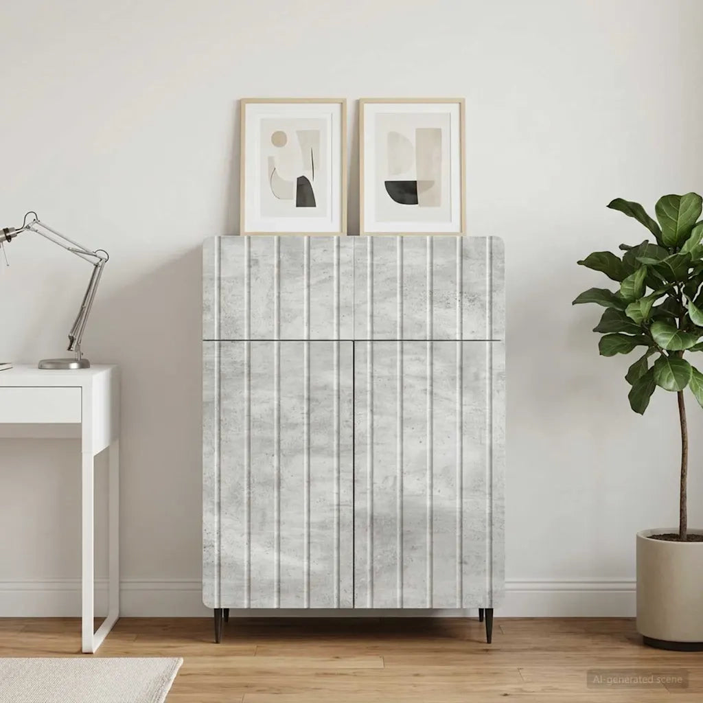 Credenza Grigio Cemento 66 x 34,5 x 92 cm Legno ingegnerizzato 894408