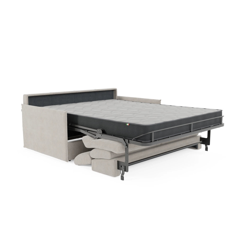 Miryam Divano letto con poggiatesta reclinabili e comfort maxi - design compatto in morbido tessuto smacchiabile T31 169 cm bianco