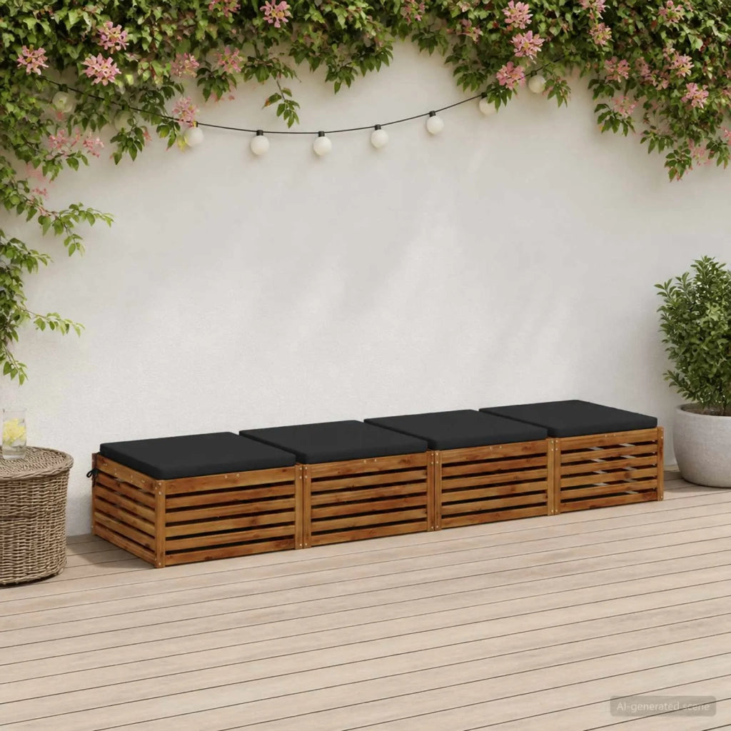 Cuscini per Sedia in 4 Pezzi SOEST 4 pz 100% Poliestere 945004