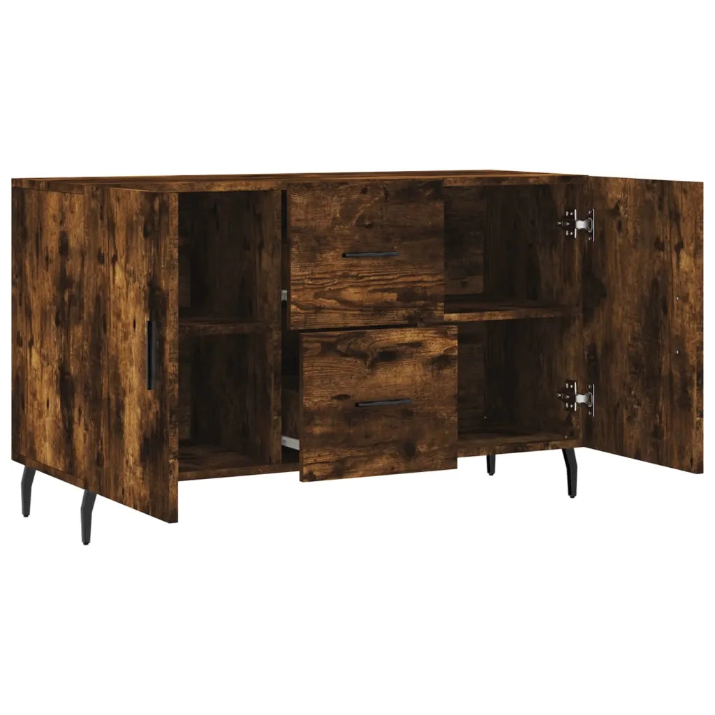 Credenza Rovere Fumo 100x36x60 cm in Legno Multistrato 828193
