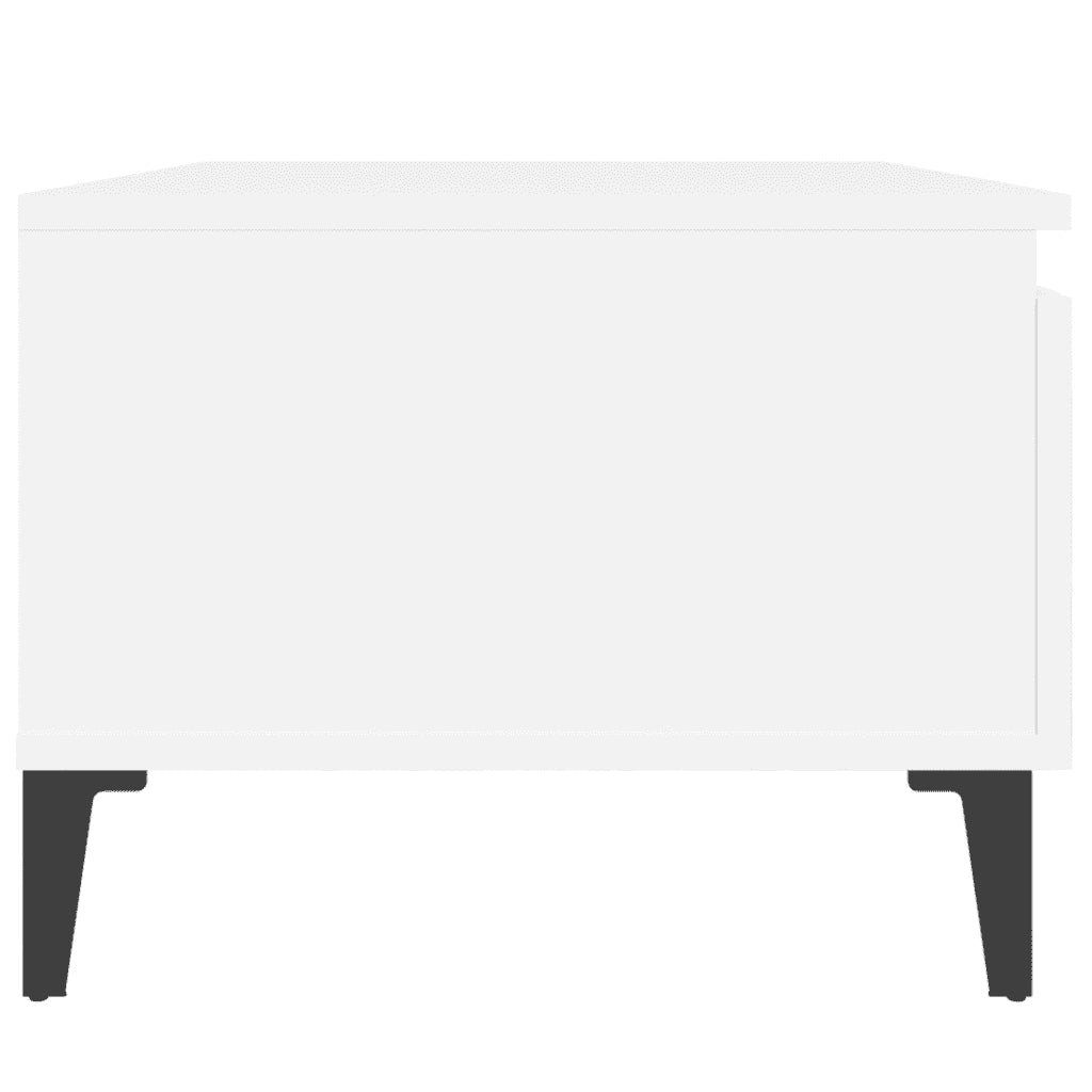 Tavolini Bianchi 2pz 50x46x35 cm in Legno Multistrato 819517