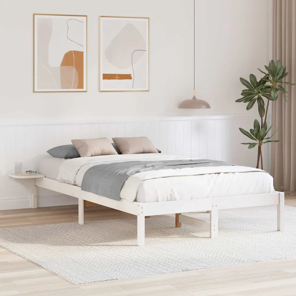 Struttura del letto Bianco 120 x 190 cm Pino massello 873200