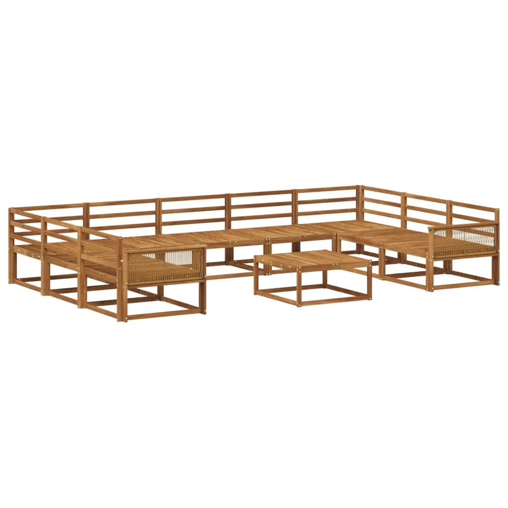 Set di divani da esterno 10 pcs Naturale
