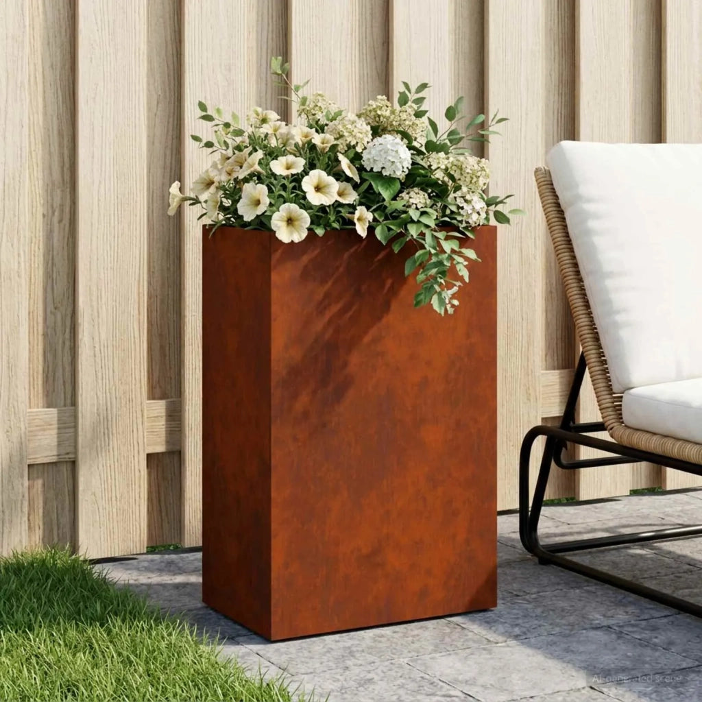 Vaso da giardino Ruggine 50 x 40 x 75 cm Acciaio Corten 8005678