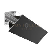 LUBIANA D - PROFILO LINEARE E DIFFUSORE PER PARETE/SOFFITTO MT 2 NERO OPACO