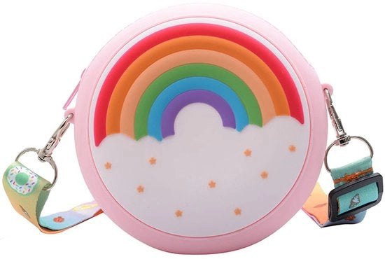 Borsa per bambino in silicone - Telaio per spalla - Tasca decorativa - Borsa leggera 12 cm x 12 cm