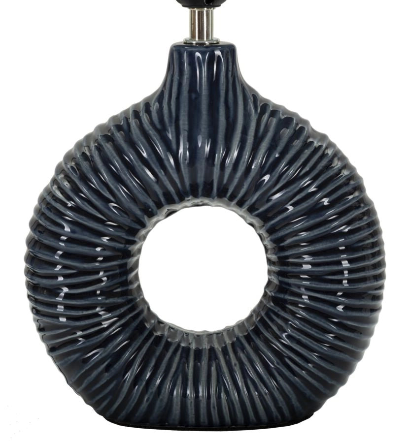 LAMPADA DA TAVOLO SETA BLU CM 28,5X15X43