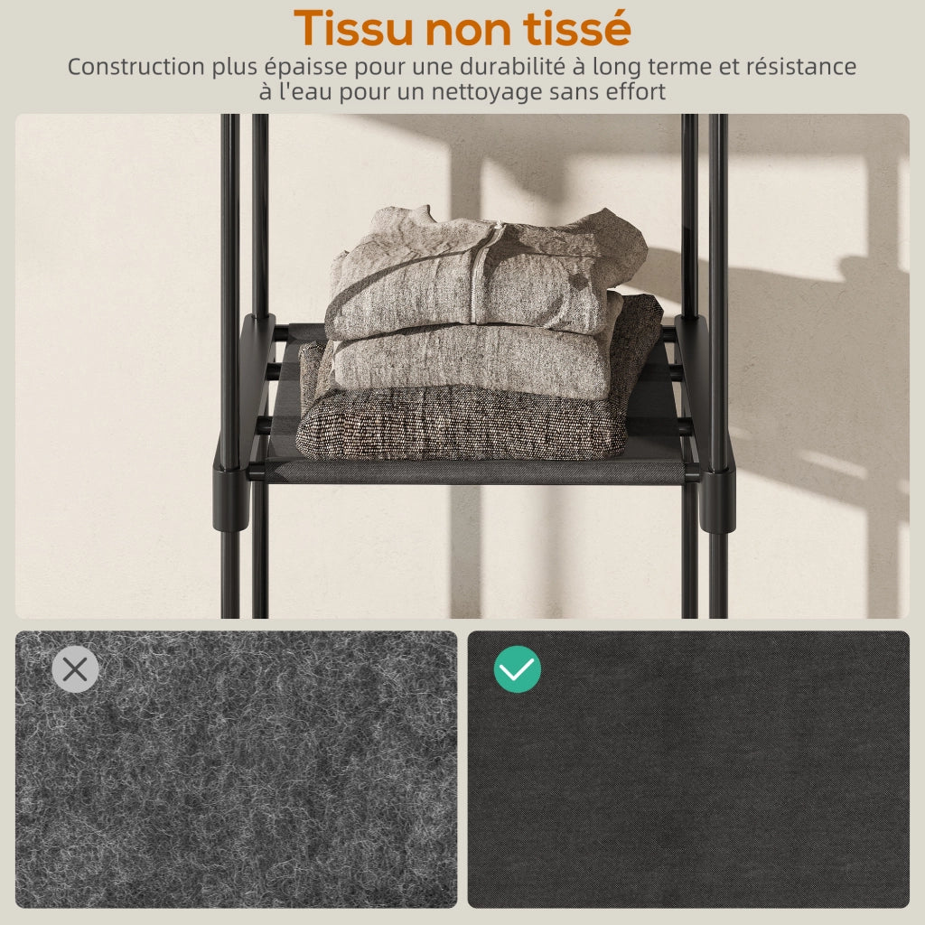 Armadio Guardaroba ¨C zephmum ¨C Nero 111x43x185 cm