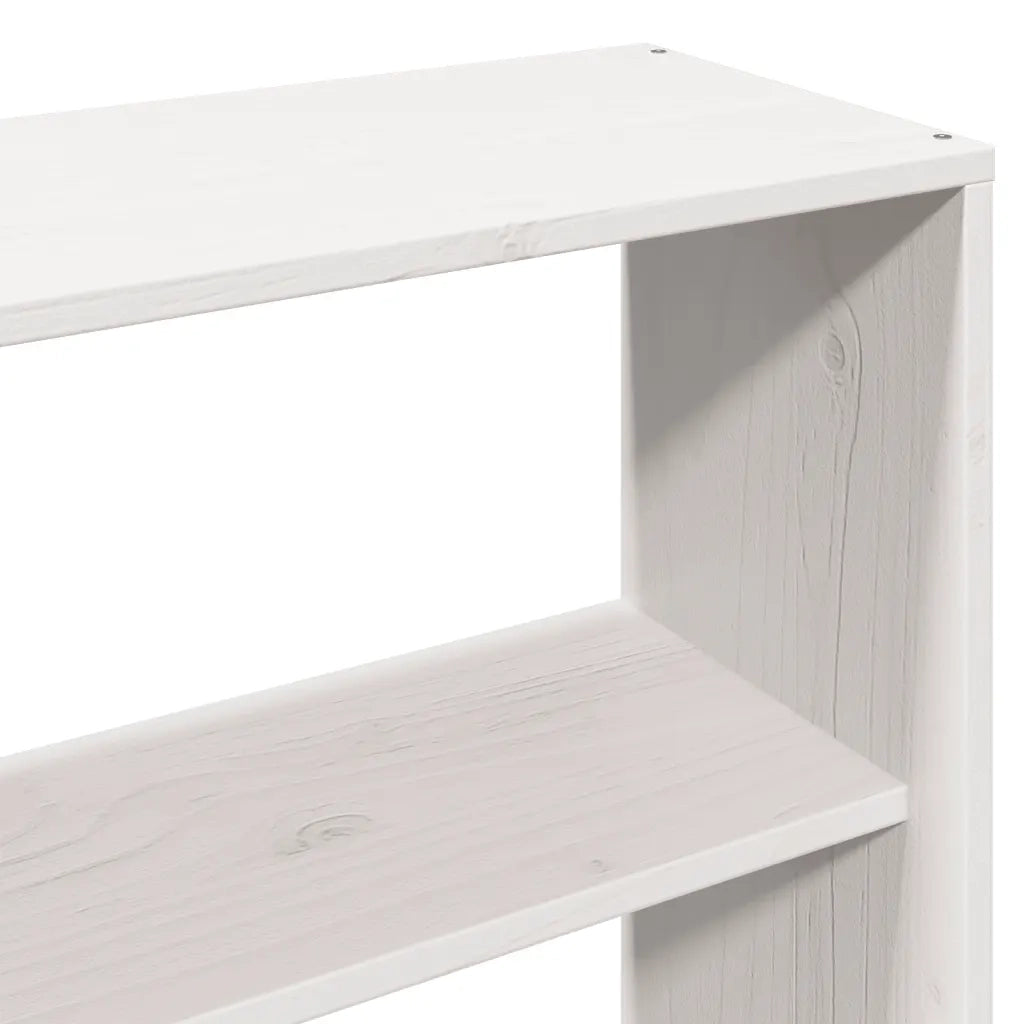 Letto Libreria senza Materasso Bianco 180x200 cm Legno Massello 3323930