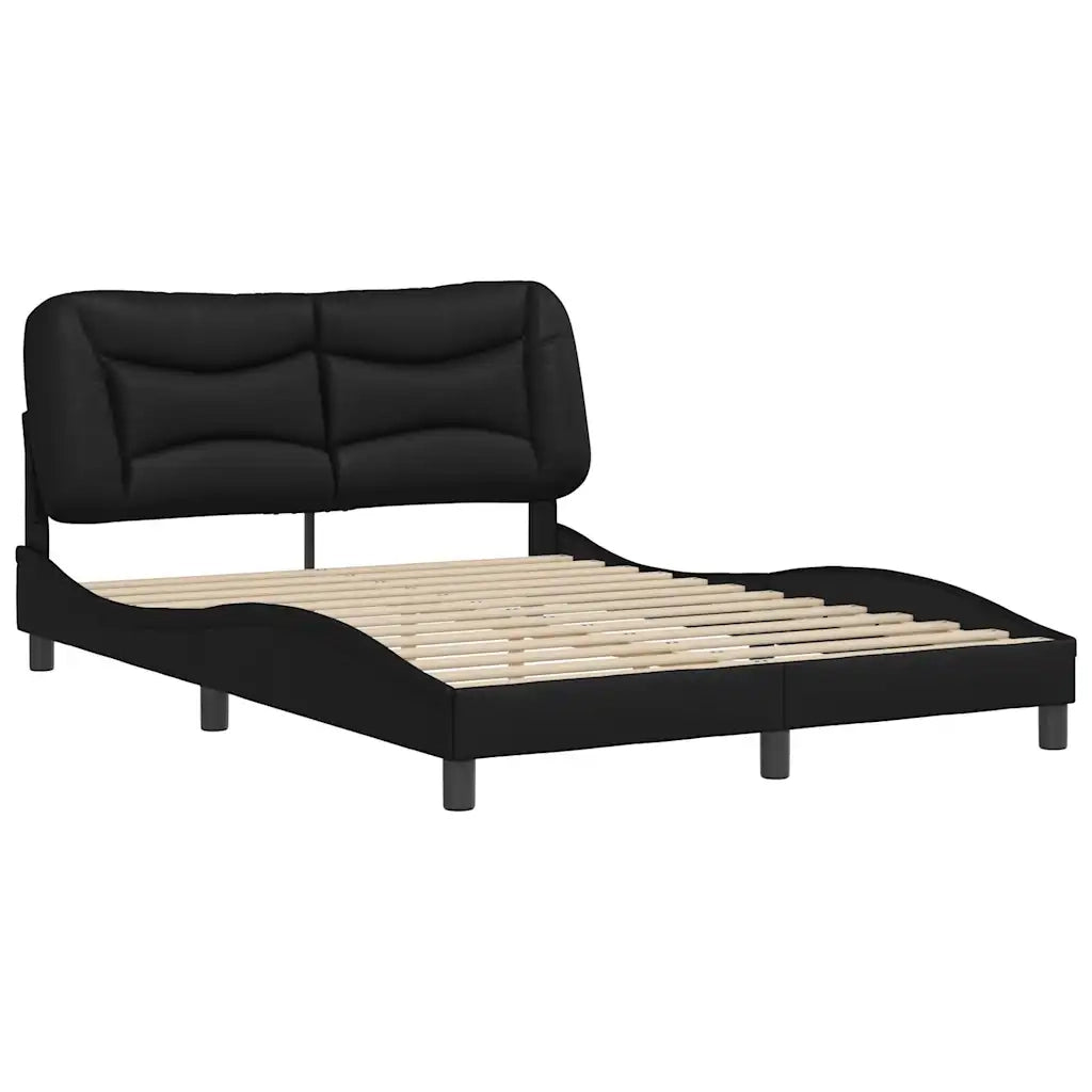 Giroletto senza Materasso Hvar Nero 140x200 cm in Similpelle 3208002