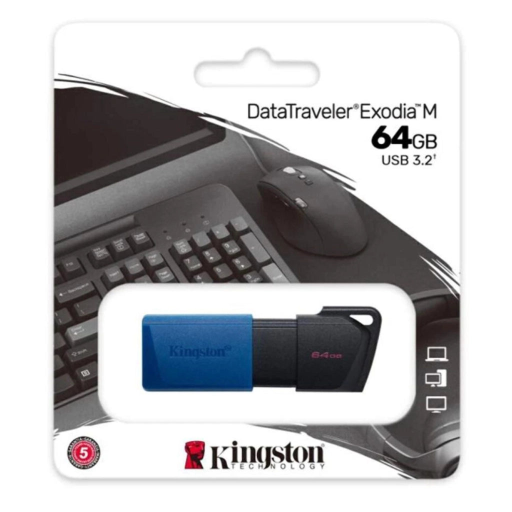 Kingston Pendrive USB-A 3.2 64GB DTXM/64GB Nero/Blu