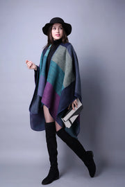 Sciarpa in cashmere con motivo a rombi geometrici
