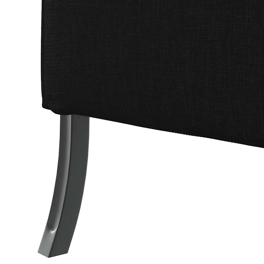 Divano alto 101cm Nero Tessuto