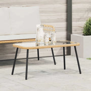 Tavolino da salotto Marrone e Nero 90 x 45 x 43 cm polyrattan 4108268