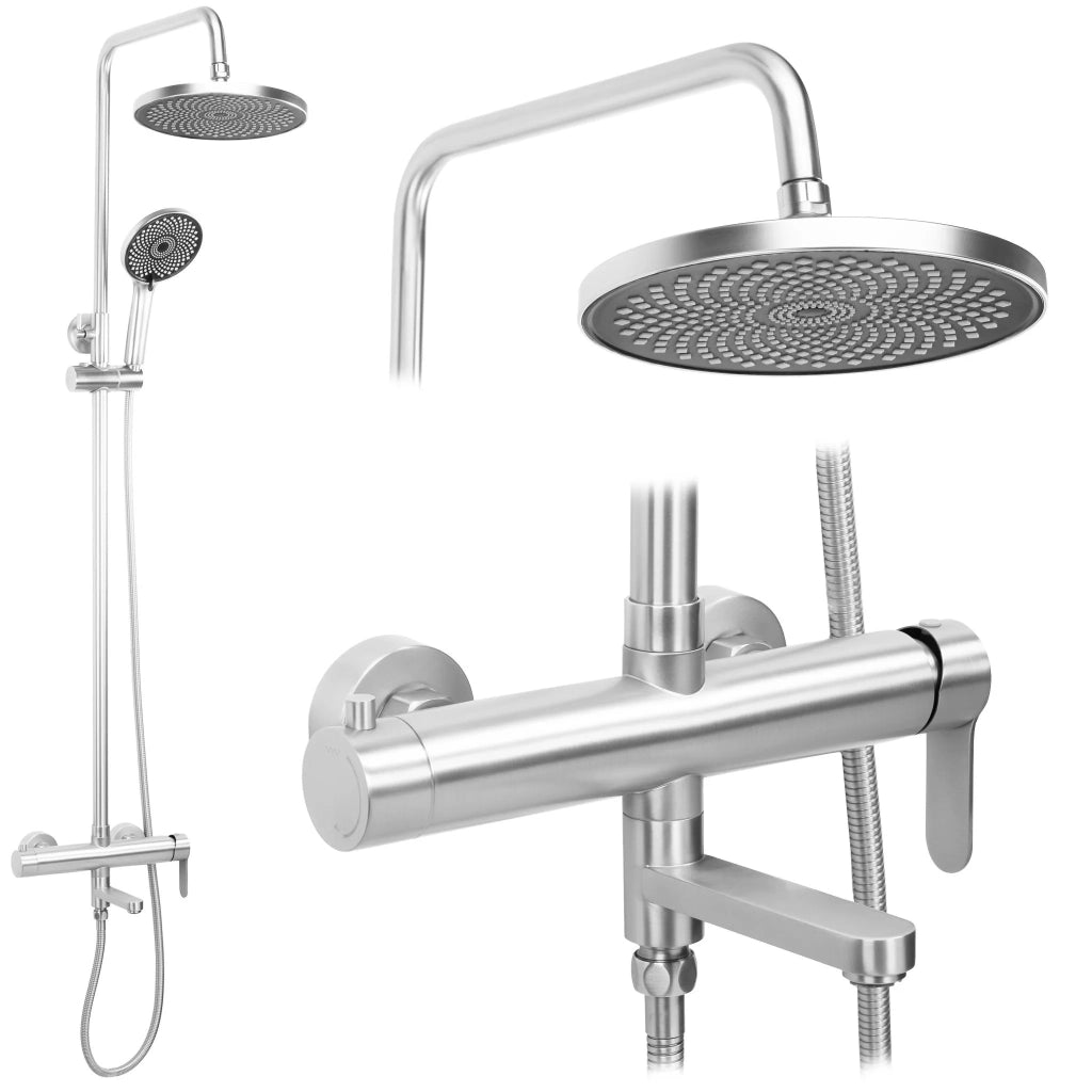 Set Doccia Rea Arcos Brush Nickle
