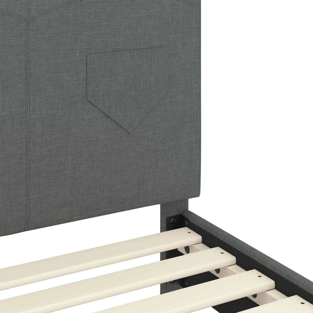 Struttura letto per bambini con testata Grigio scuro Tessuto 42010980