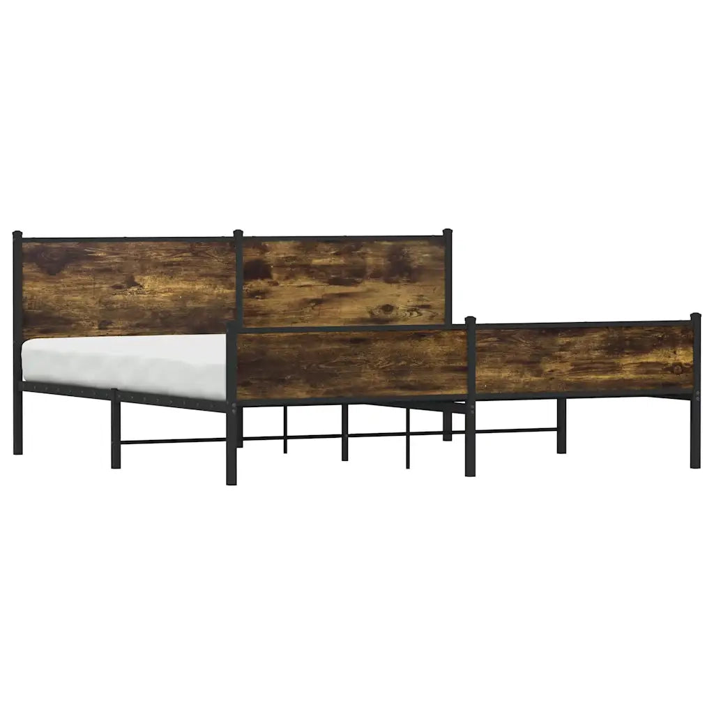 Giroletto senza Materaso in Metallo Rovere Fumo 200x200 cm 3301390