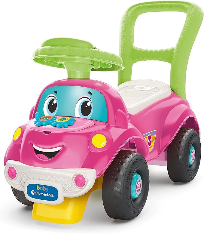 Sofia Pronti Via - Macchinina Cavalcabile 3 in 1, Gioco Educativo Parlante con Luci e Suoni per Bambini,Baby Clementoni,