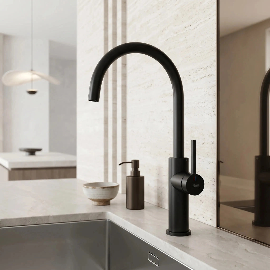 Rubinetto Da Cucina Rea Rivo Black