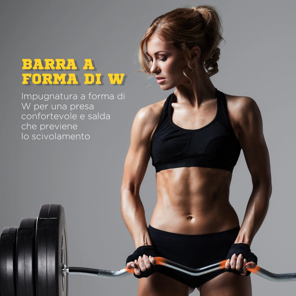 Set Bilanciere e Dischi 70 kg ¨C zephmum ¨C Nero, Acciaio e Plastica