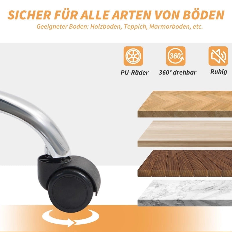 Sedia da ufficio ergonomica con Schienale reclinabile 135° e Poggiapiedi estraibile, in Similpelle Marrone