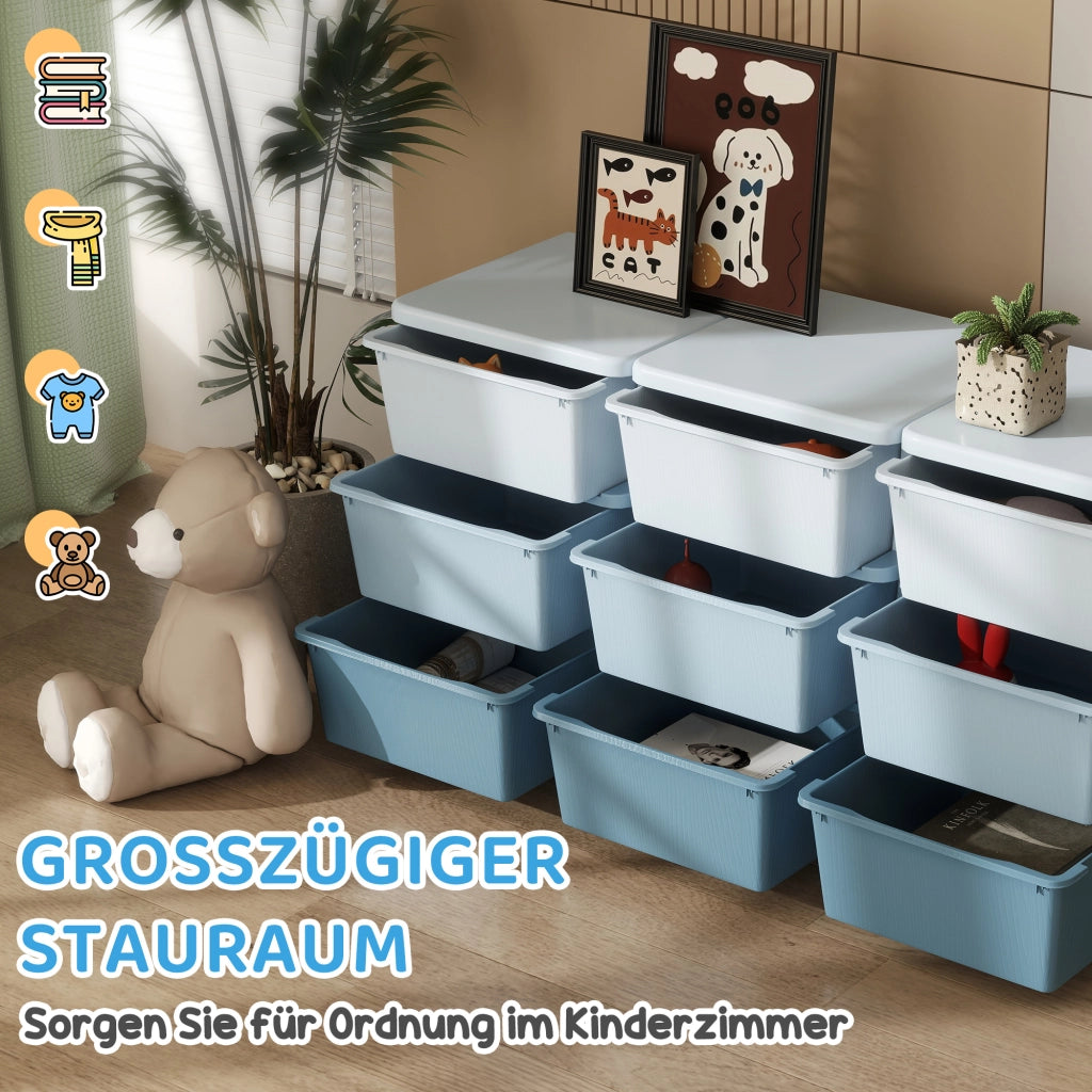 Cassettiera a 9 cassetti per bambini ¨C Minimal ¨C Blu