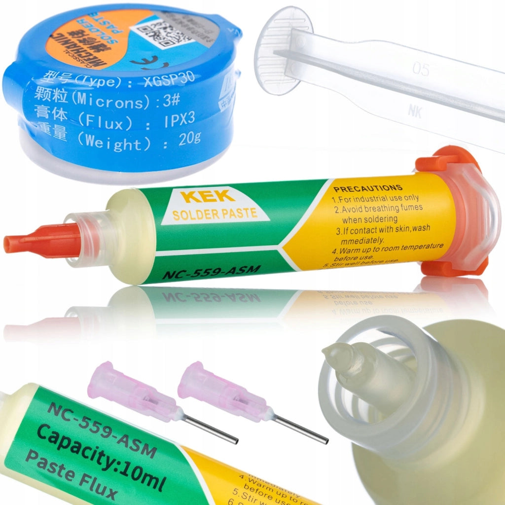 Set Topnik Flux NC-559-ASM + Pasta Saldante XG-30 16g – Alta Qualità per Saldatura | Applicazione Precisa