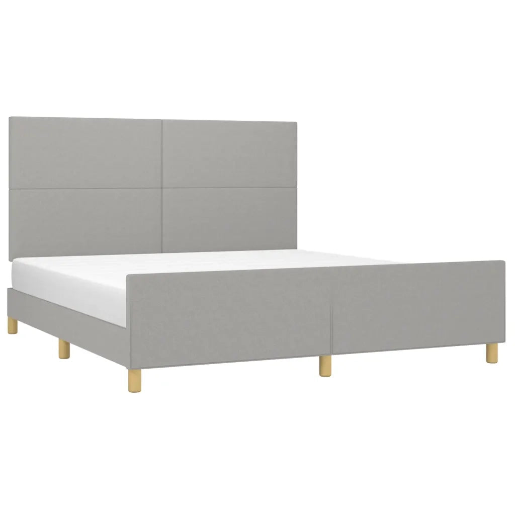 Giroletto senza Materasso-Struttura Letto Grigio Chiaro 180x200 cm Tessuto 830118