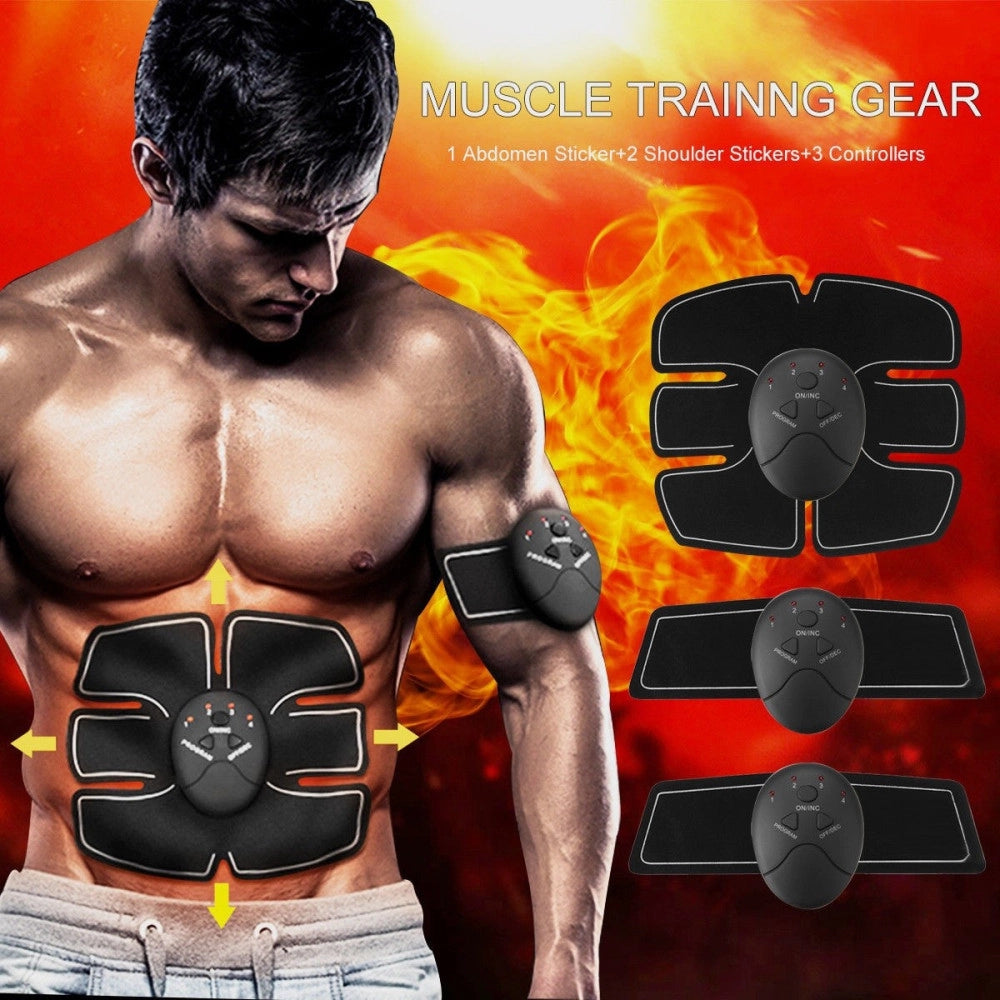 Trade Shop - Elettrostimolatore Ems Trainer Stimola Addominali Braccia Gambe Glutei Palestra -