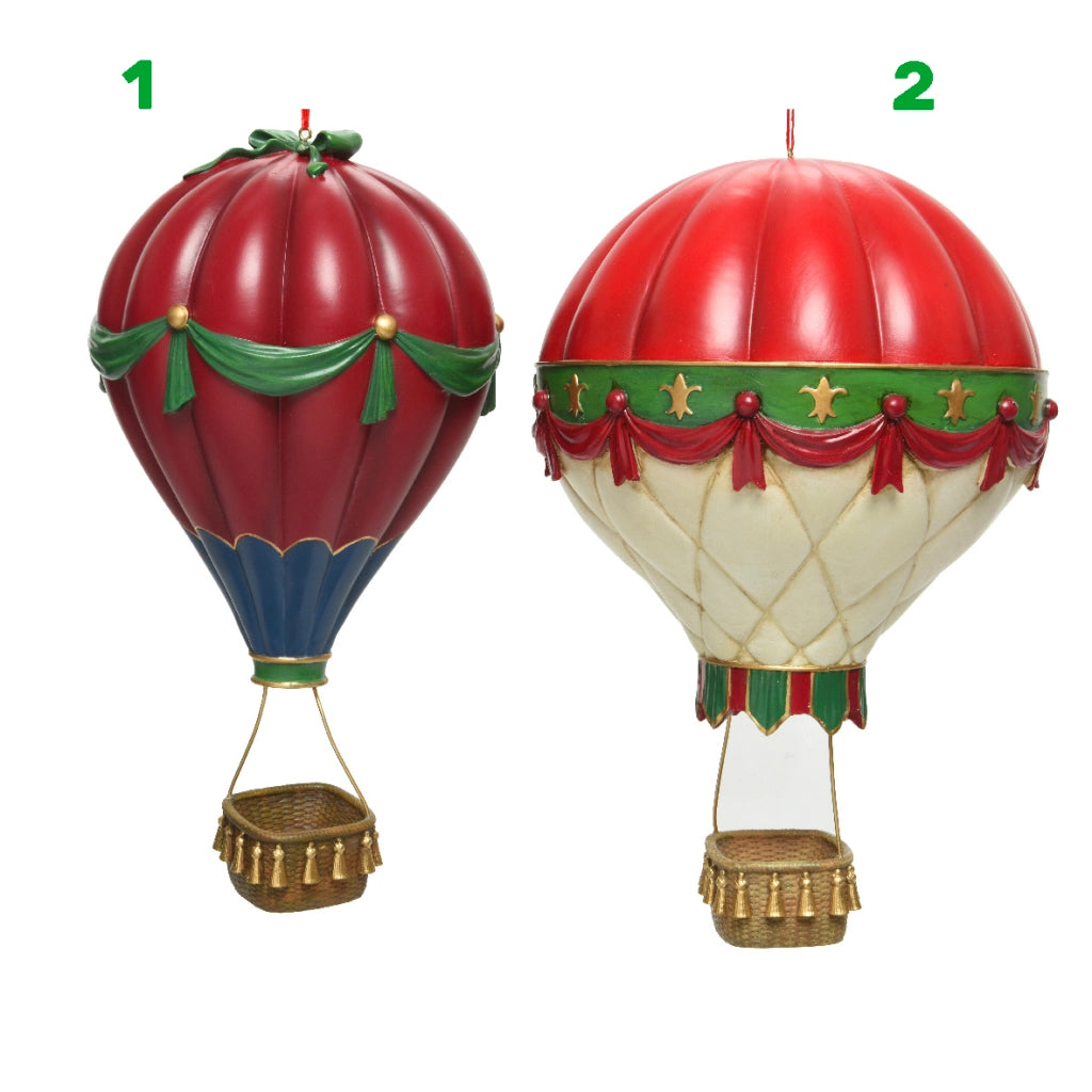 Mongolfiera natalizia in poliresina