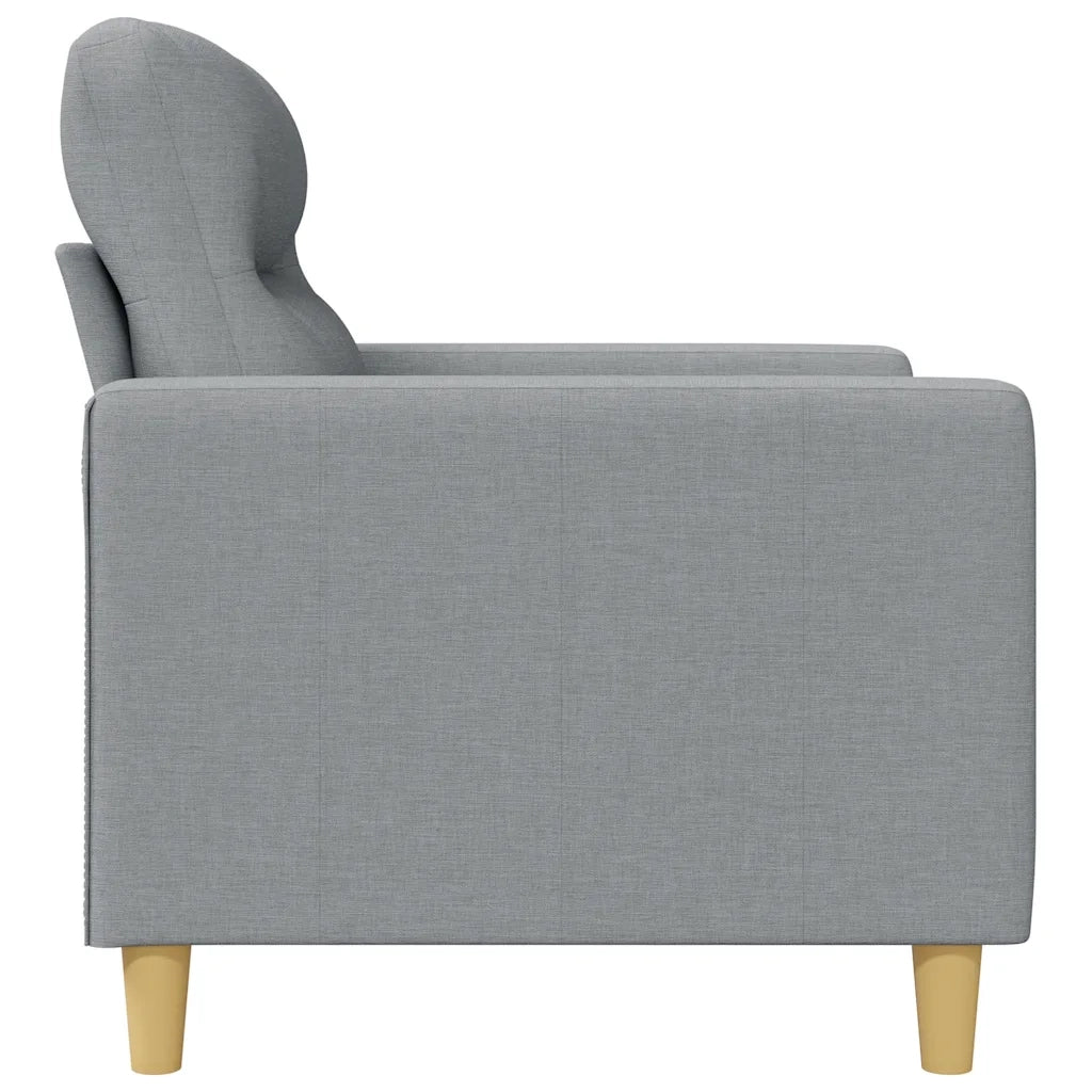 Divano a 3 Posti Grigio Chiaro 180 cm in Tessuto 359243