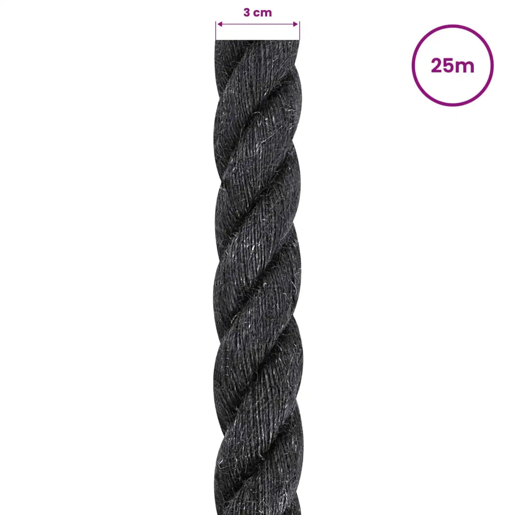 Corda di Juta 30 mm Nero 100% juta Tossa 42011634