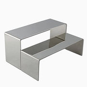 Sostegno in acciaio inossidabile - Set da 2 - Specchio Argento