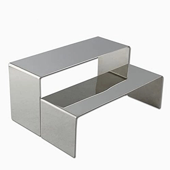 Sostegno in acciaio inossidabile - Set da 2 - Specchio Argento