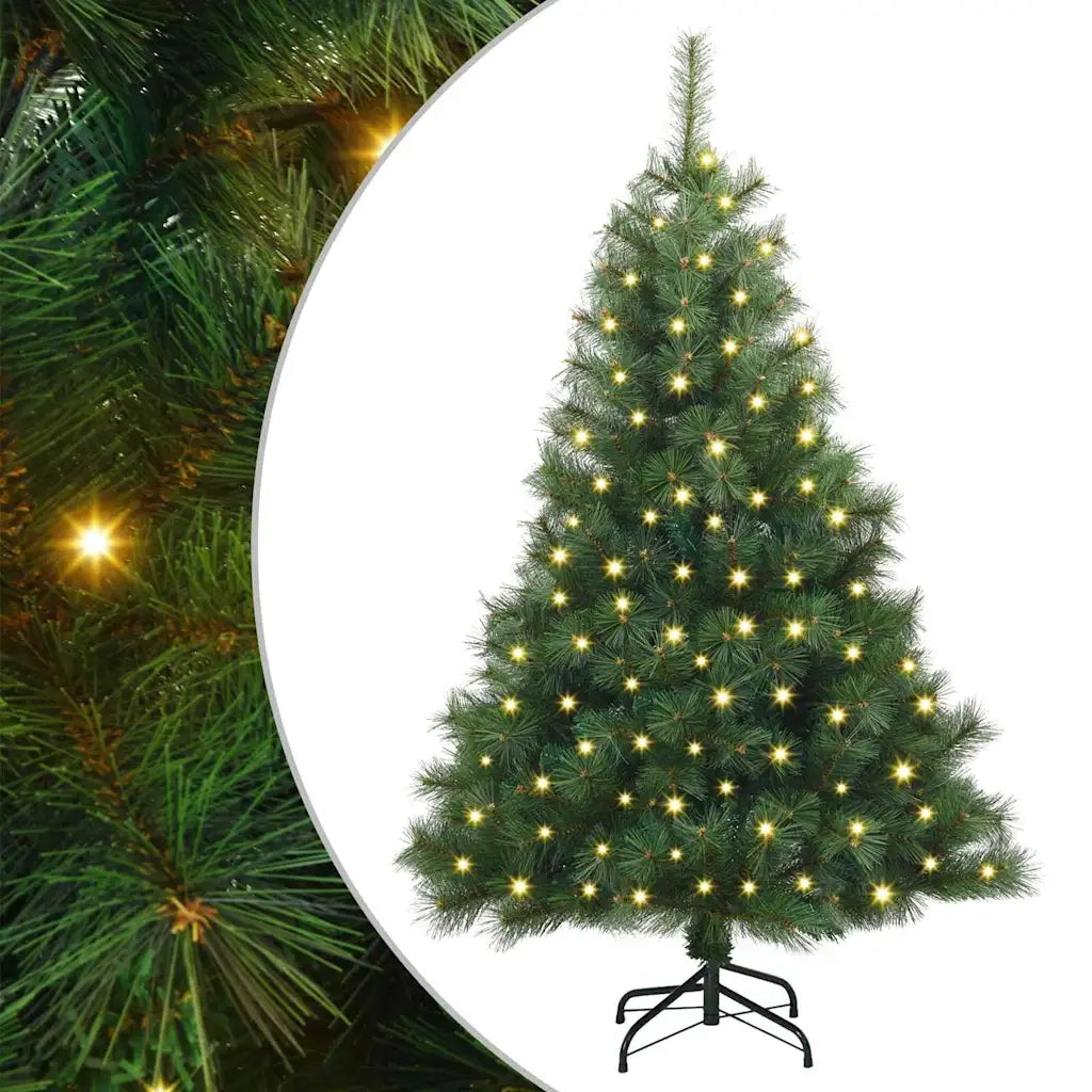 Albero di Natale artificiale con 150 LED Verde 120 cm PE e PVC 3397753