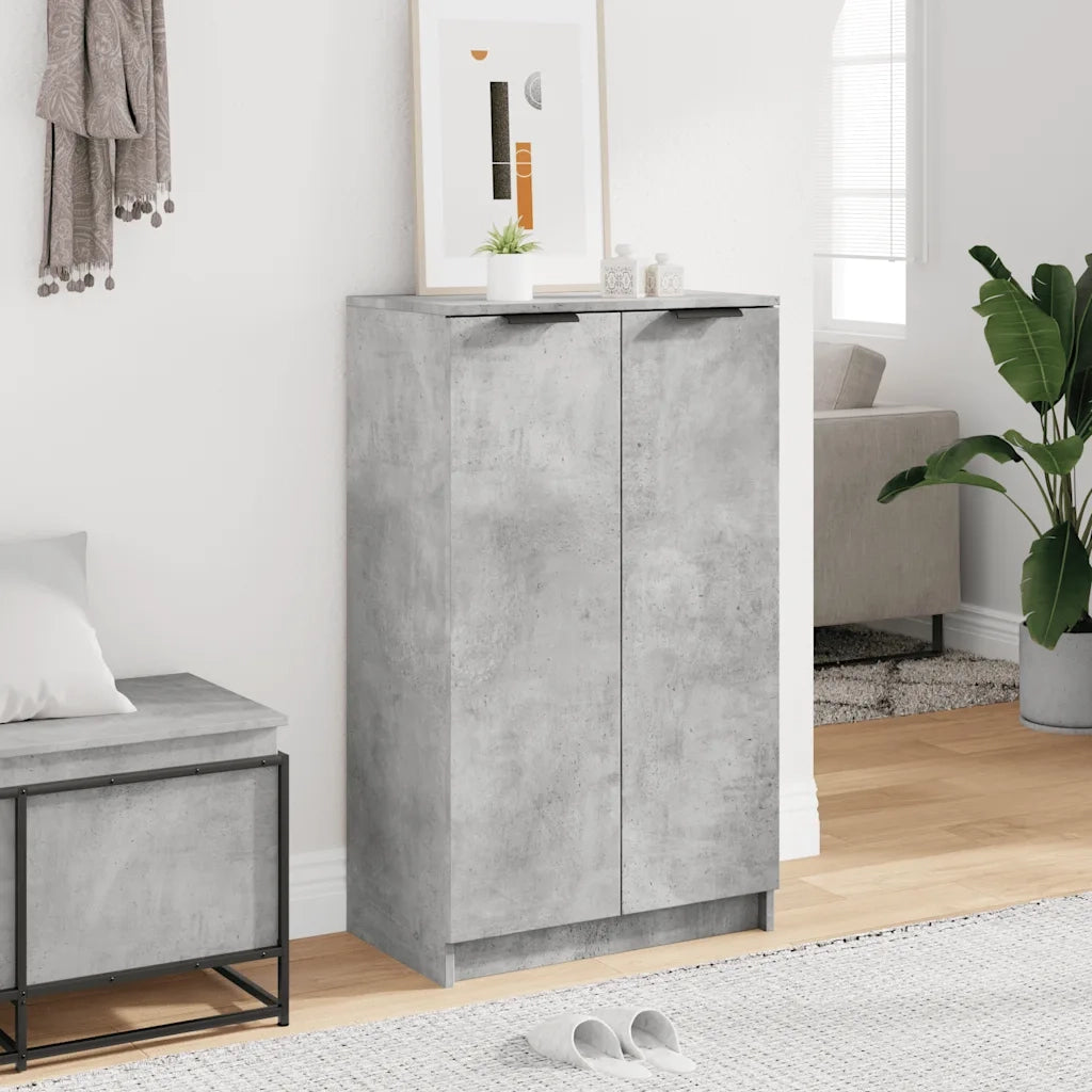 Scarpiera | Mobile per scarpe Grigio Cemento 59x35x100,5 cm in Legno Multistrato