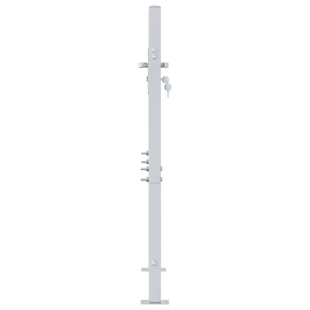 Cancello da giardino Argento 85 x 97 cm Acciaio inossidabile 3402576