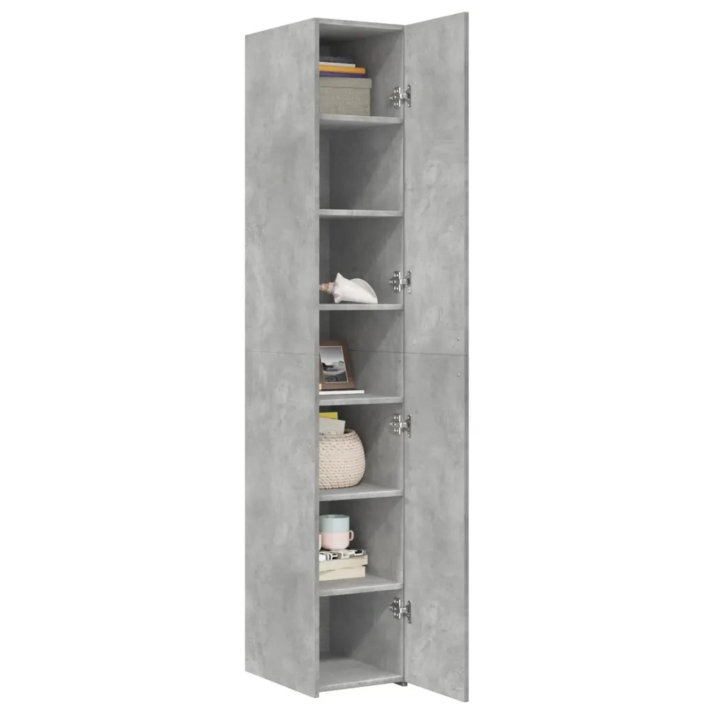 Credenza Grigio Cemento 30x42,5x185 cm in Legno Ingegnerizzato 3281395