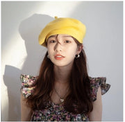 Cappello a scacchi colorati, berretto di pittore a maglia, cappello a maglia versatile per grandi dimensioni