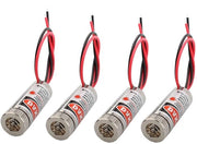Modulo Laser Raddrizzatore a 4 pezzi con Focalizzazione Regolabile - 650nm - Risorsa Metallica - 3-5V - 650nm