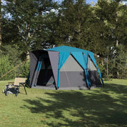 Tenda da cabina per 6 persone con tetto-Tenda da campeggio Blu 425 x 396 x 222 cm