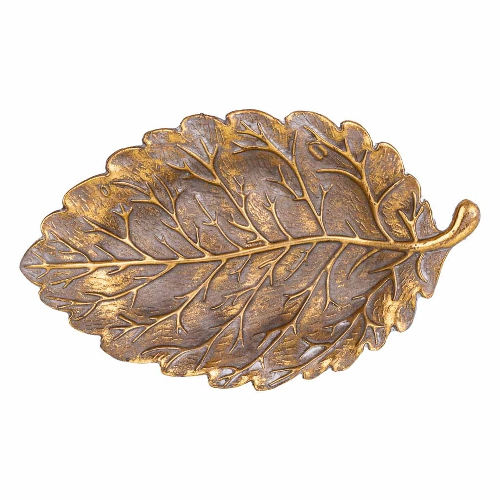 Foglia decoro oro 15,5x9,5x1,8h
