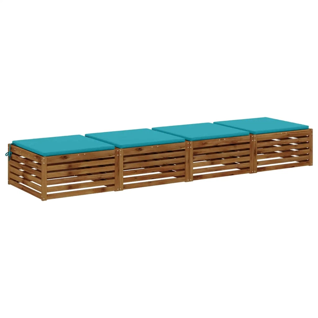 Cuscini per Sedia in 4 Pezzi SOEST 4 pz 100% Poliestere 944988