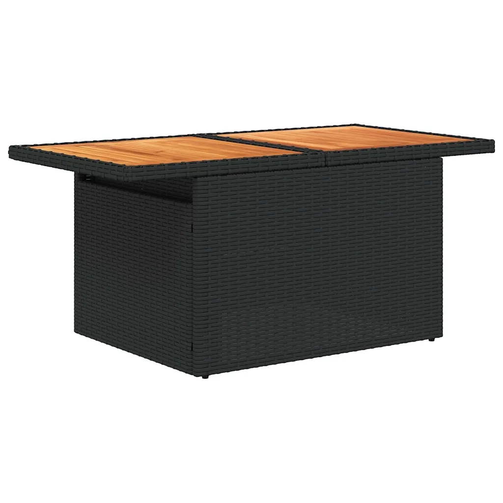 Set Divani da Giardino con Cuscini 7pz Nero Polyrattan 3327228