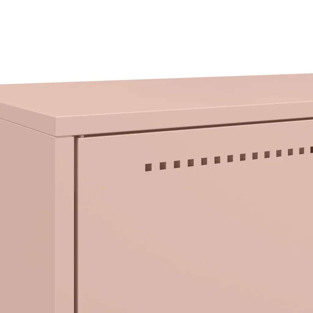 Credenza | Madia | Buffet da pranzo | Armadio da pranzo Rosa 68x39x111,5 cm Acciaio