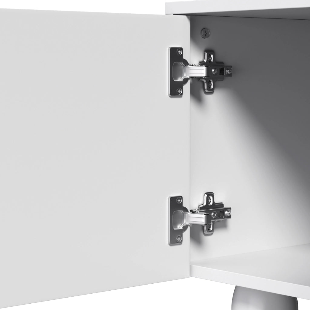 Mobile TV 180 cm con Gambe in Legno ¨C MINIMAL ¨C Bianco, Soggiorno