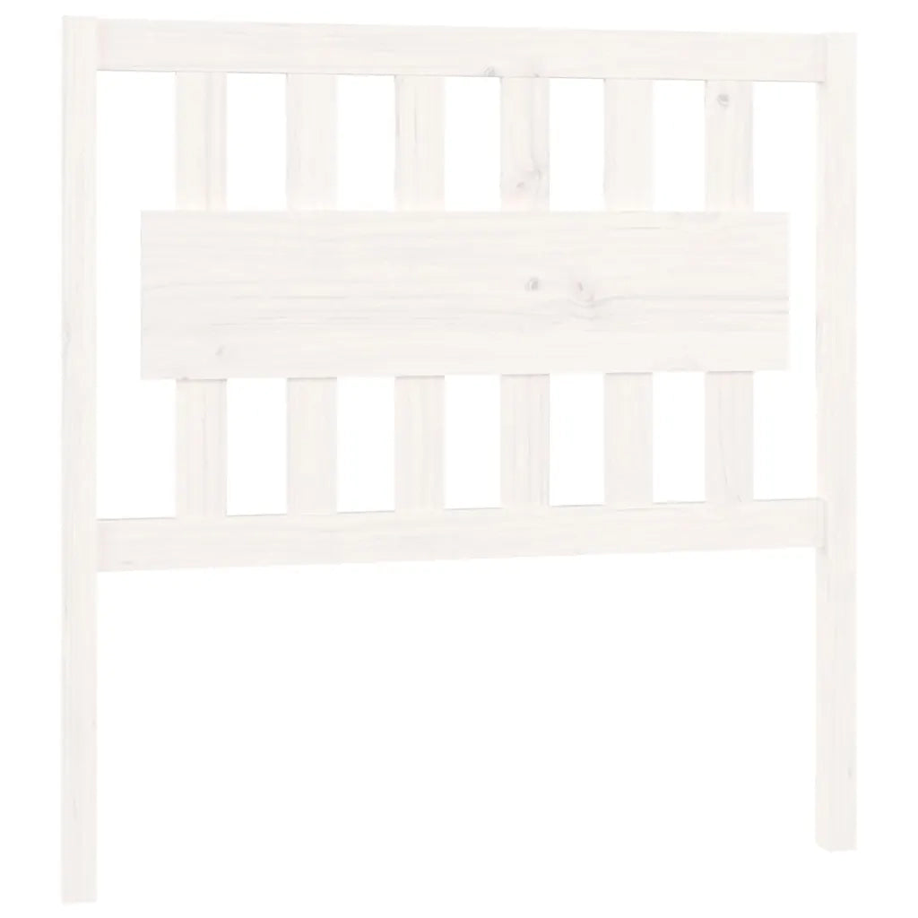 Testiera per Letto Bianca 95,5x4x100 cm Legno Massello di Pino 818551