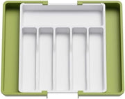 Organizzatore di carrello - Scatole di stoccaggio in plastica - 57 x 38 x 5 cm - Verde e Bianco